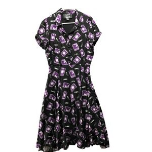 ModCloth x Collectif Mary Grace Tarot Card Deck Swing Dress L Witchy Gothic